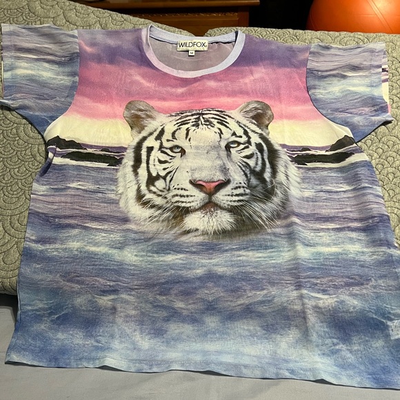 Wildfox Tops - NWOT WILDFOX TIGER SHEER T SHIRT